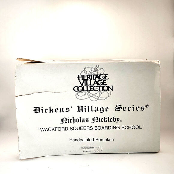 Dept 56 Dickens' Village Nicholas Nickleby Wackford Squeers Boarding School - Picture 5 of 16
